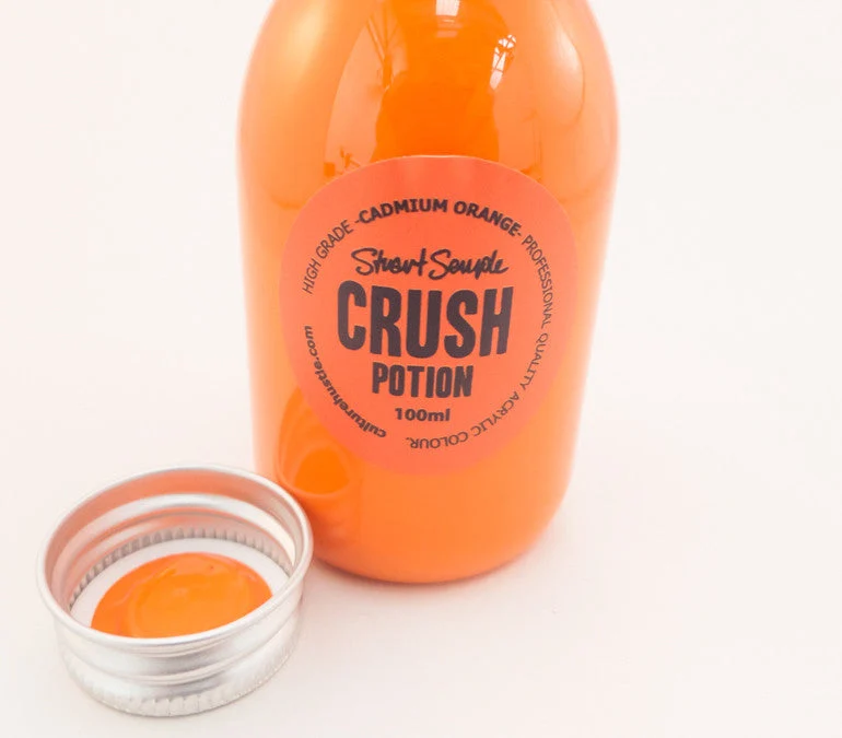 CRUSH - cadmium orange, high grade professional acrylic paint, by Stuart Semple 100ml - Image 2