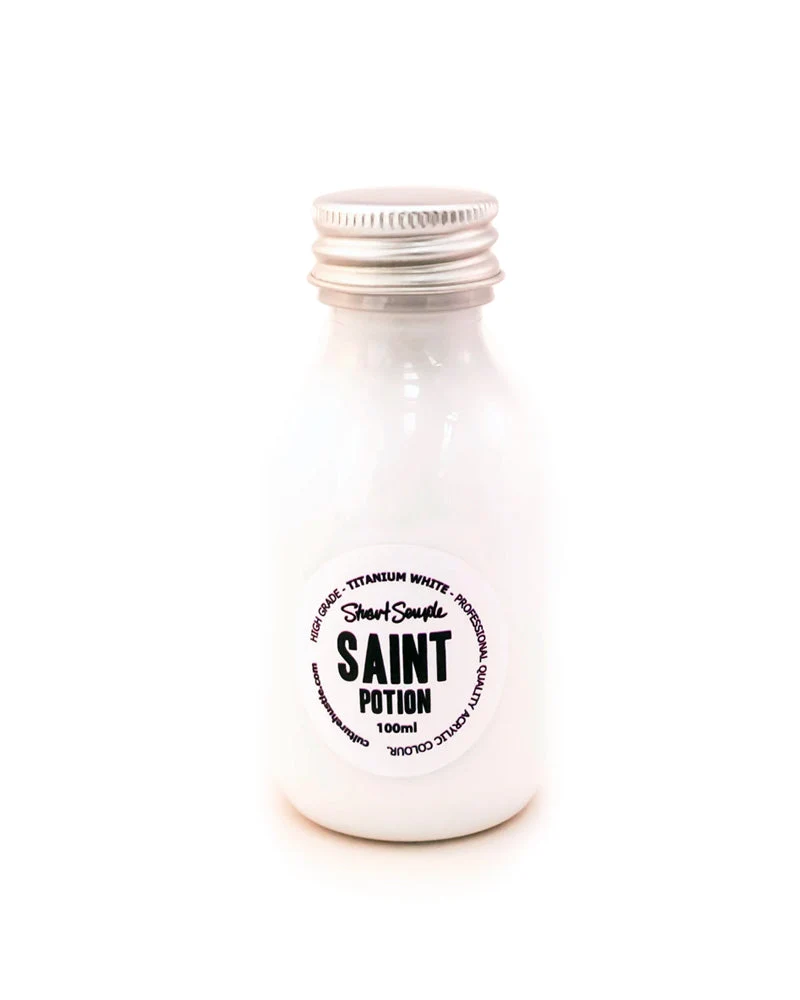 SAINT - titanium white, high grade professional acrylic paint, by Stuart Semple 100ml