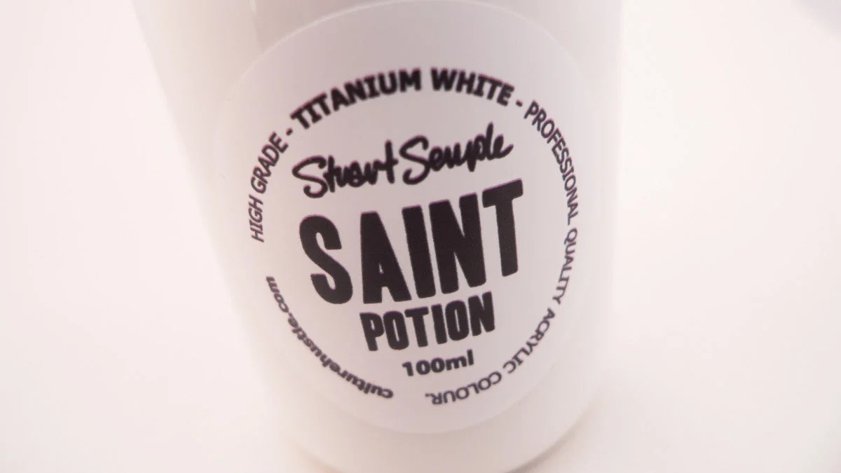SAINT - titanium white, high grade professional acrylic paint, by Stuart Semple 100ml - Image 2